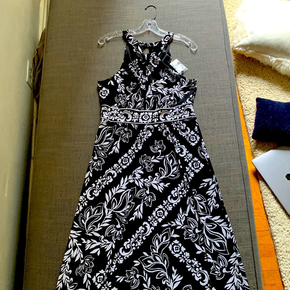 White House Black Market maxi halter dress